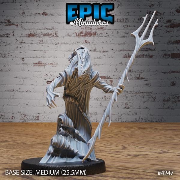 Water Elemental Miniature | 4247 - Tabletop RPG & D&D miniature. Perfect for wargaming & collectors