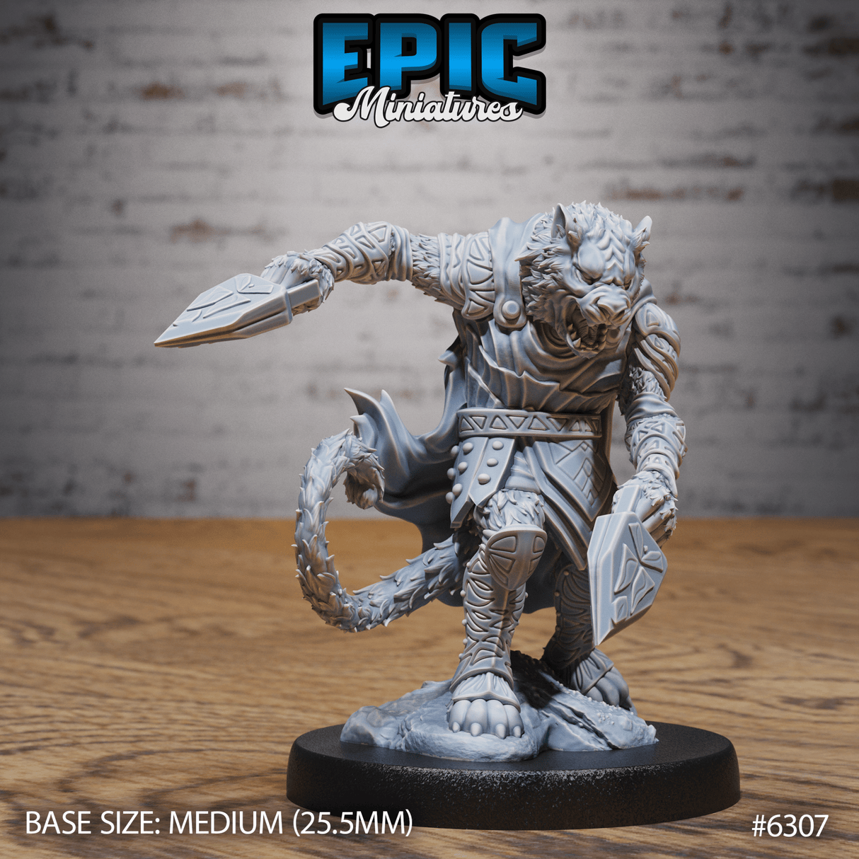 Were tiger Miniature | A - Tabletop RPG & D&D miniature. Perfect for wargaming & collectors