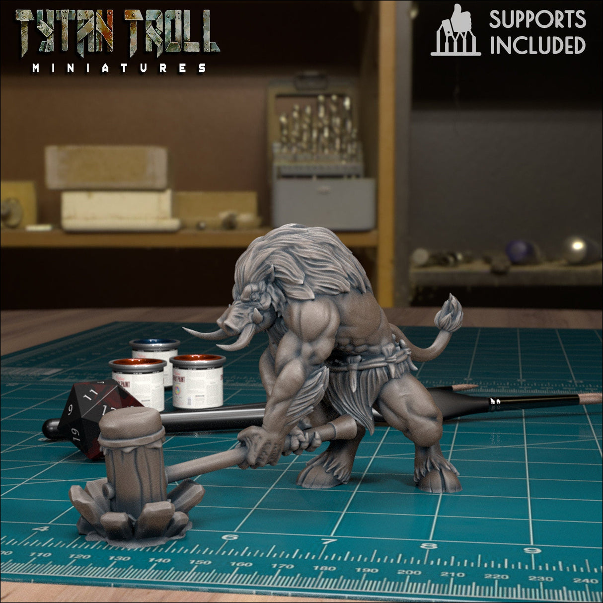 Wereboar Bundle Miniature | Wereboar 4 - Tabletop RPG & D&D miniature. Perfect for wargaming & collectors