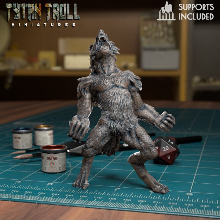Werewolf Bundle Miniature | A - Tabletop RPG & D&D miniature. Perfect for wargaming & collectors