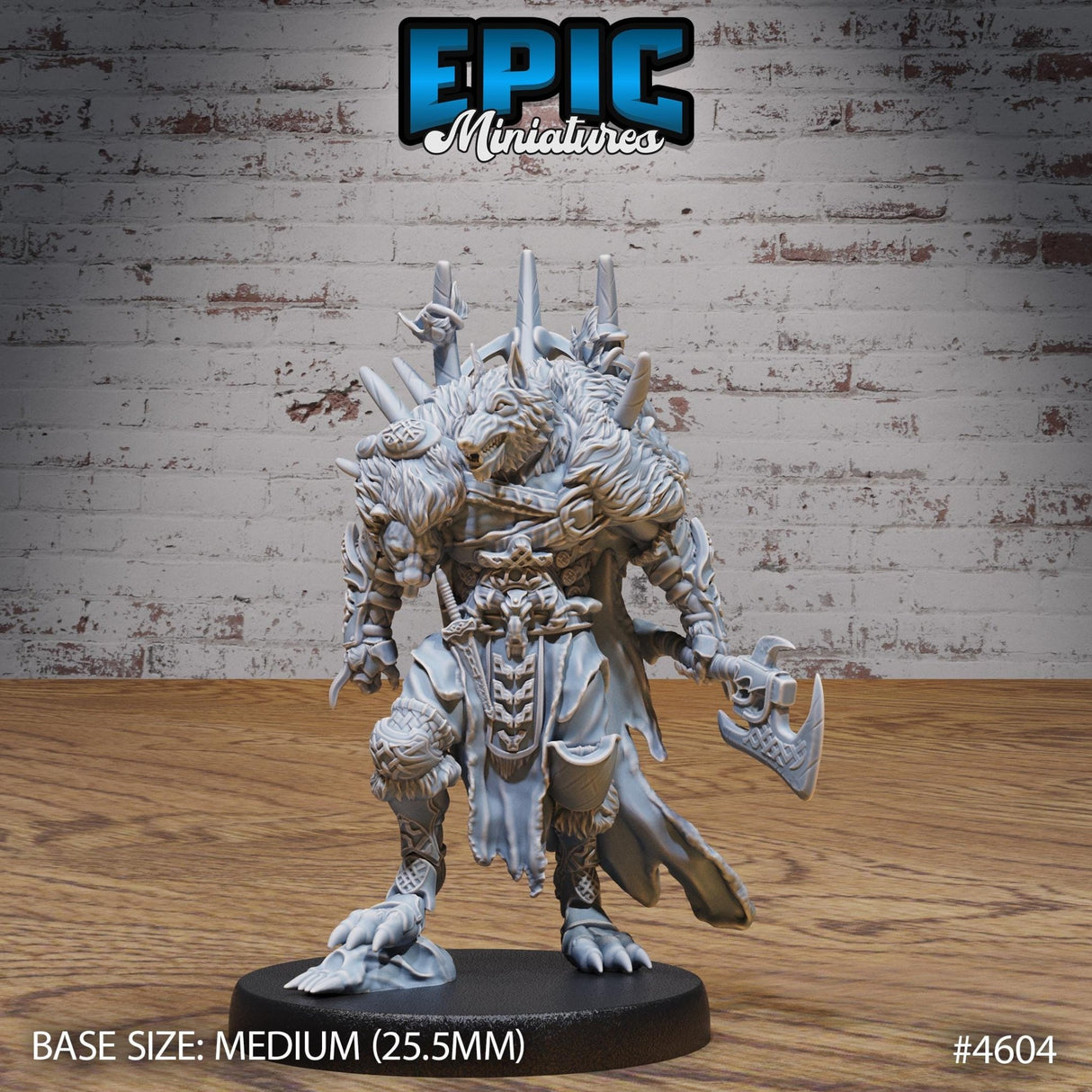 Werewolf King Miniature | 4604 - Tabletop RPG & D&D miniature. Perfect for wargaming & collectors