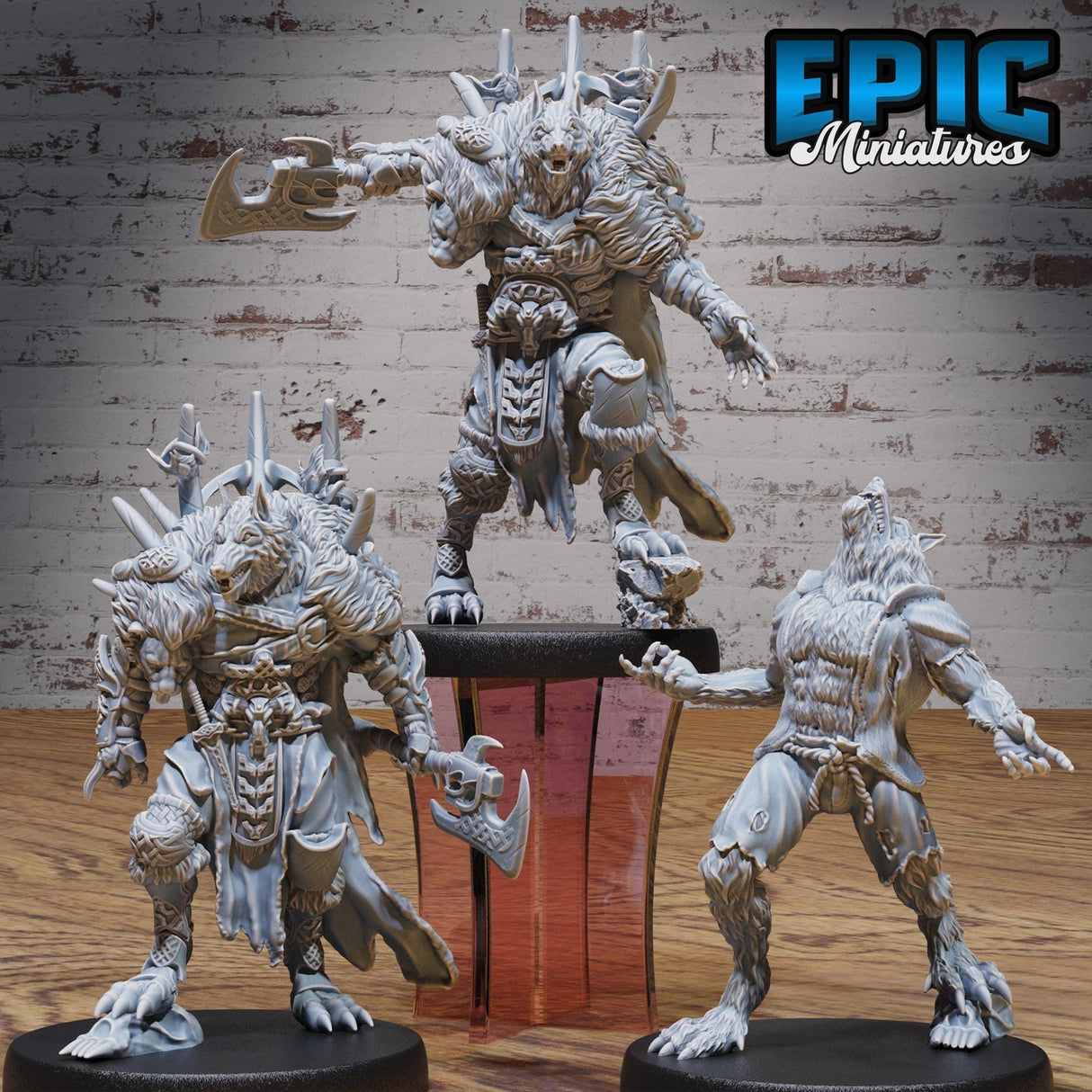 Werewolf King Miniature | Full Set All Models - Tabletop RPG & D&D miniature. Perfect for wargaming & collectors