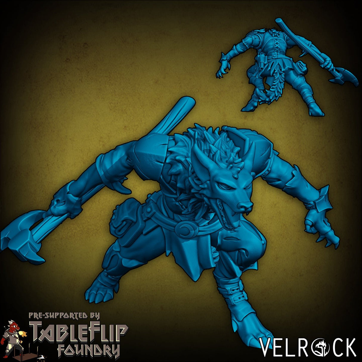 Werewolf Set 3 Miniature | A - Tabletop RPG & D&D miniature. Perfect for wargaming & collectors