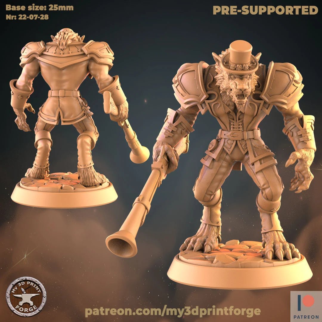 Werewolf Female Male Miniature | D - Tabletop RPG & D&D miniature. Perfect for wargaming & collectors