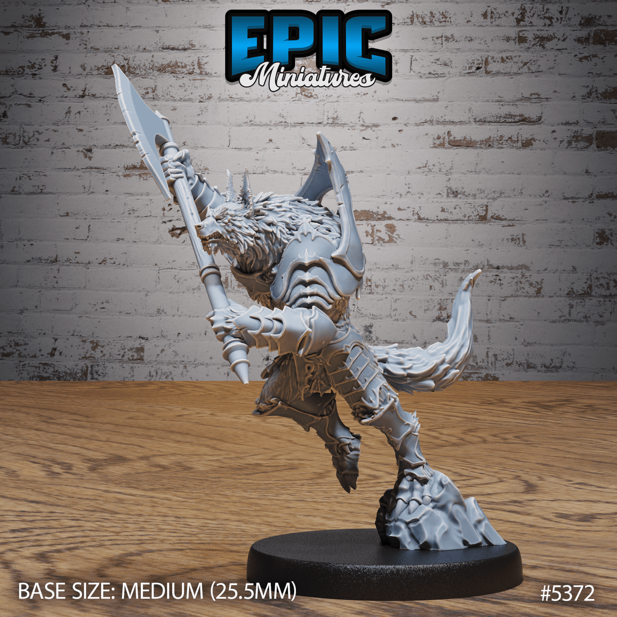 Werewolf Warrior Miniature | D - Tabletop RPG & D&D miniature. Perfect for wargaming & collectors