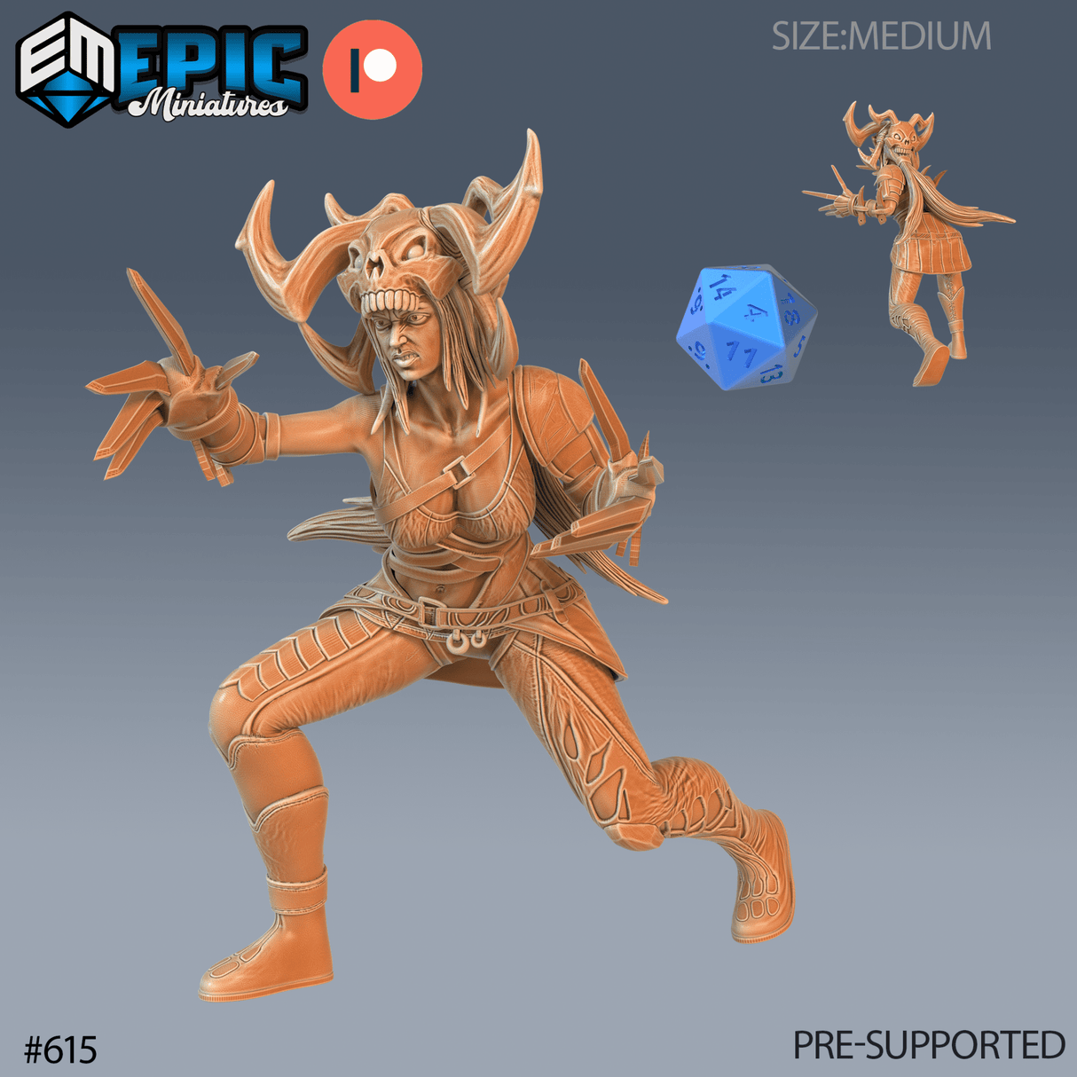 White Bane Miniature | C - Tabletop RPG & D&D miniature. Perfect for wargaming & collectors