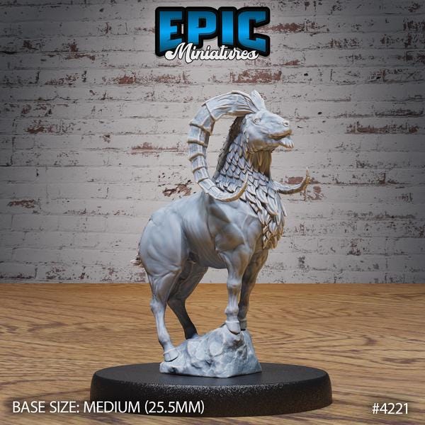 Wild Goat Set 2 Miniature | 4221 - Tabletop RPG & D&D miniature. Perfect for wargaming & collectors