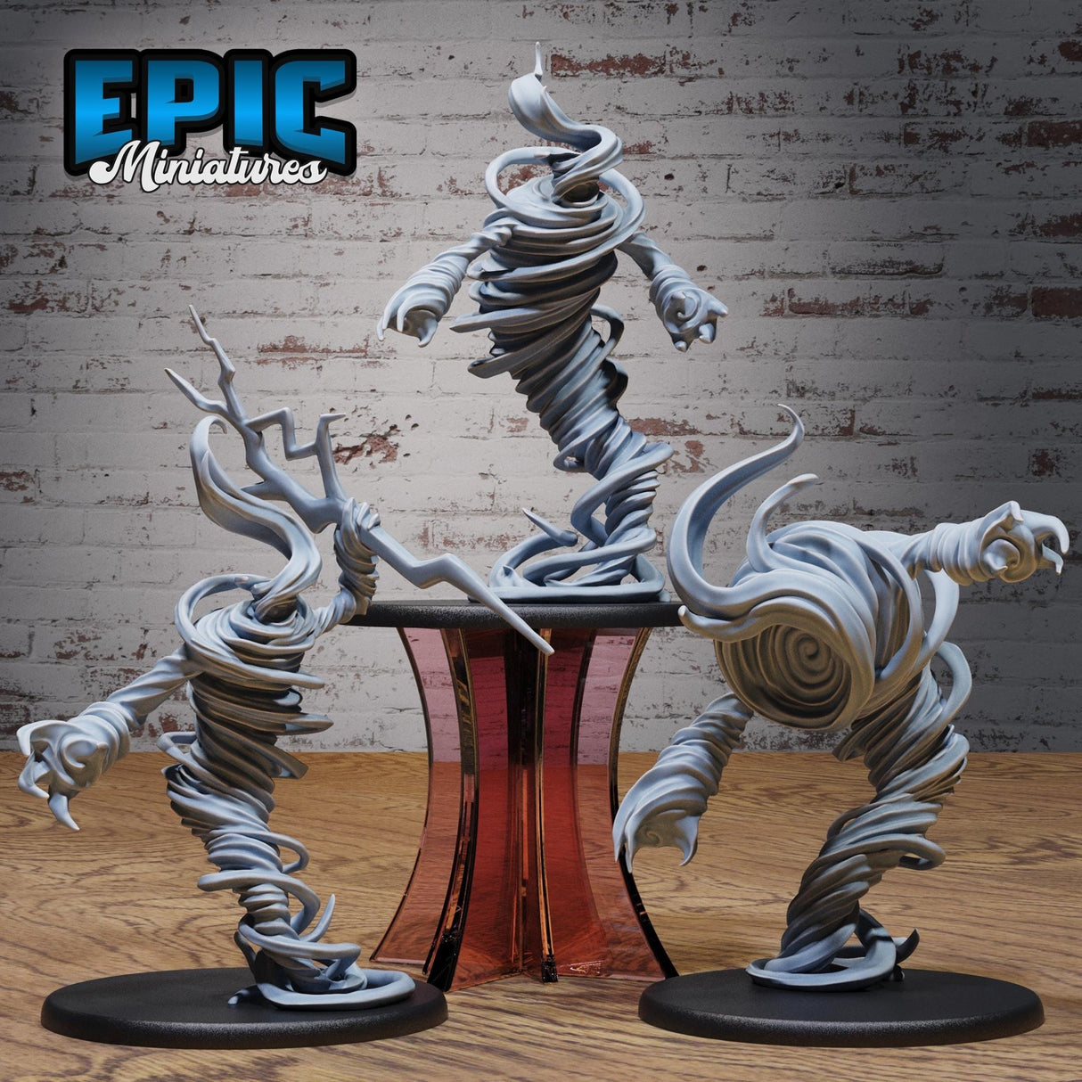 Wind Elemental Miniature | Full Set All Models - Tabletop RPG & D&D miniature. Perfect for wargaming & collectors