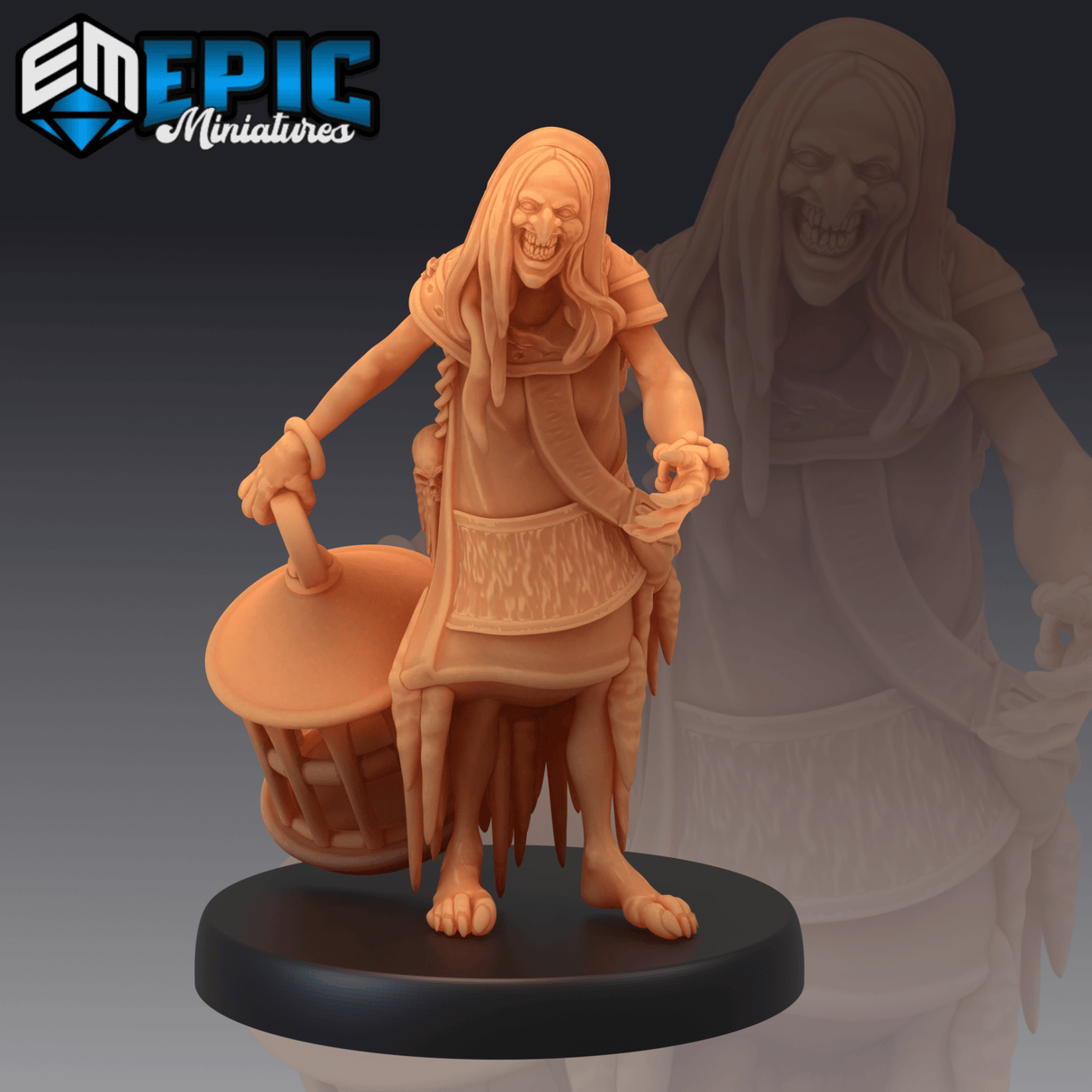 Winter Hag Miniature | C - Tabletop RPG & D&D miniature. Perfect for wargaming & collectors