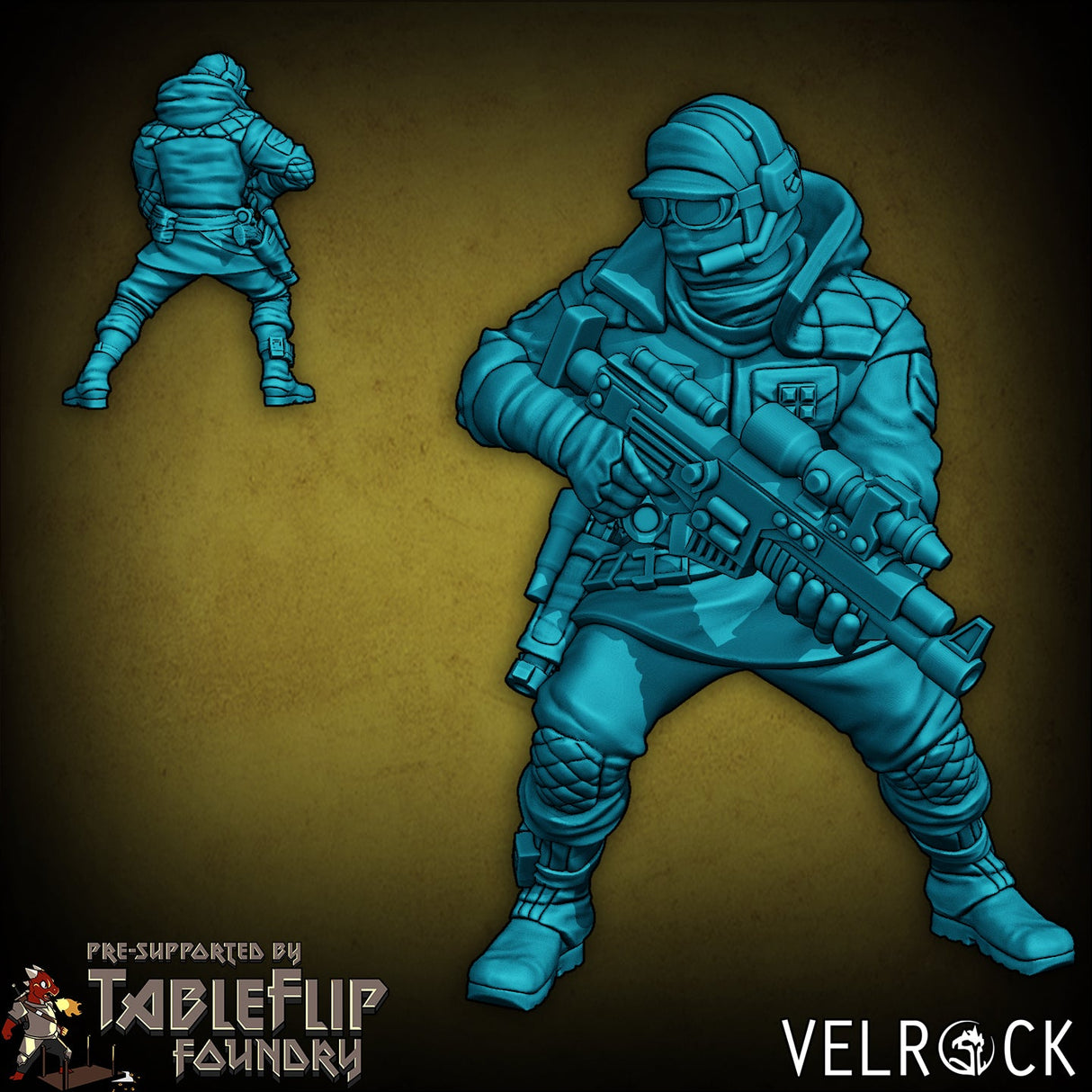 Winter Rebel Squad Miniature | D - Tabletop RPG & D&D miniature. Perfect for wargaming & collectors