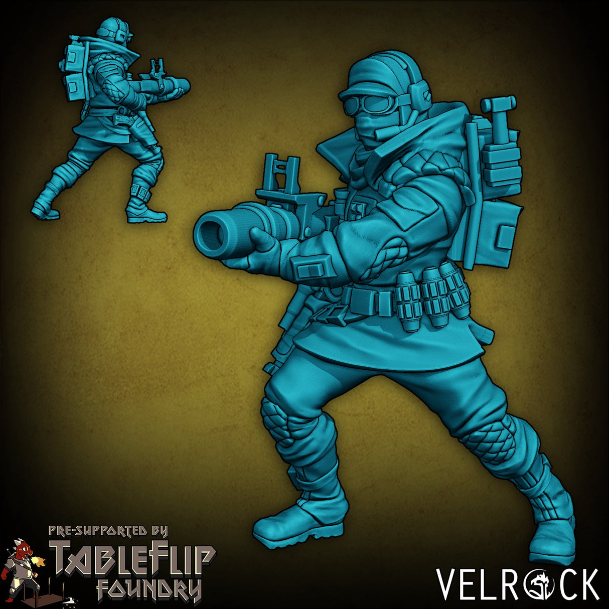 Winter Rebel Squad Miniature | E - Tabletop RPG & D&D miniature. Perfect for wargaming & collectors