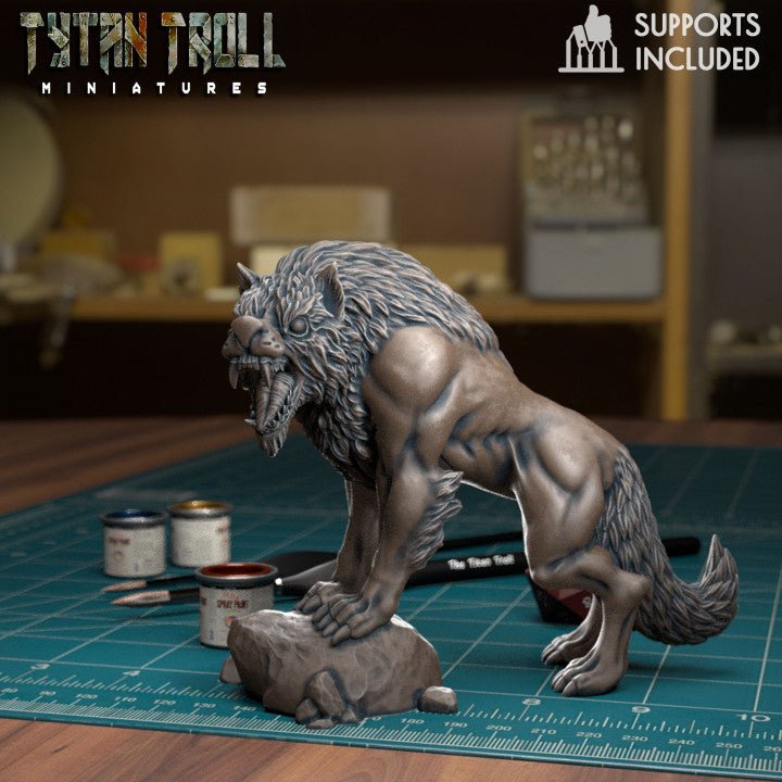 Wolf Bundle Miniature | B - Tabletop RPG & D&D miniature. Perfect for wargaming & collectors