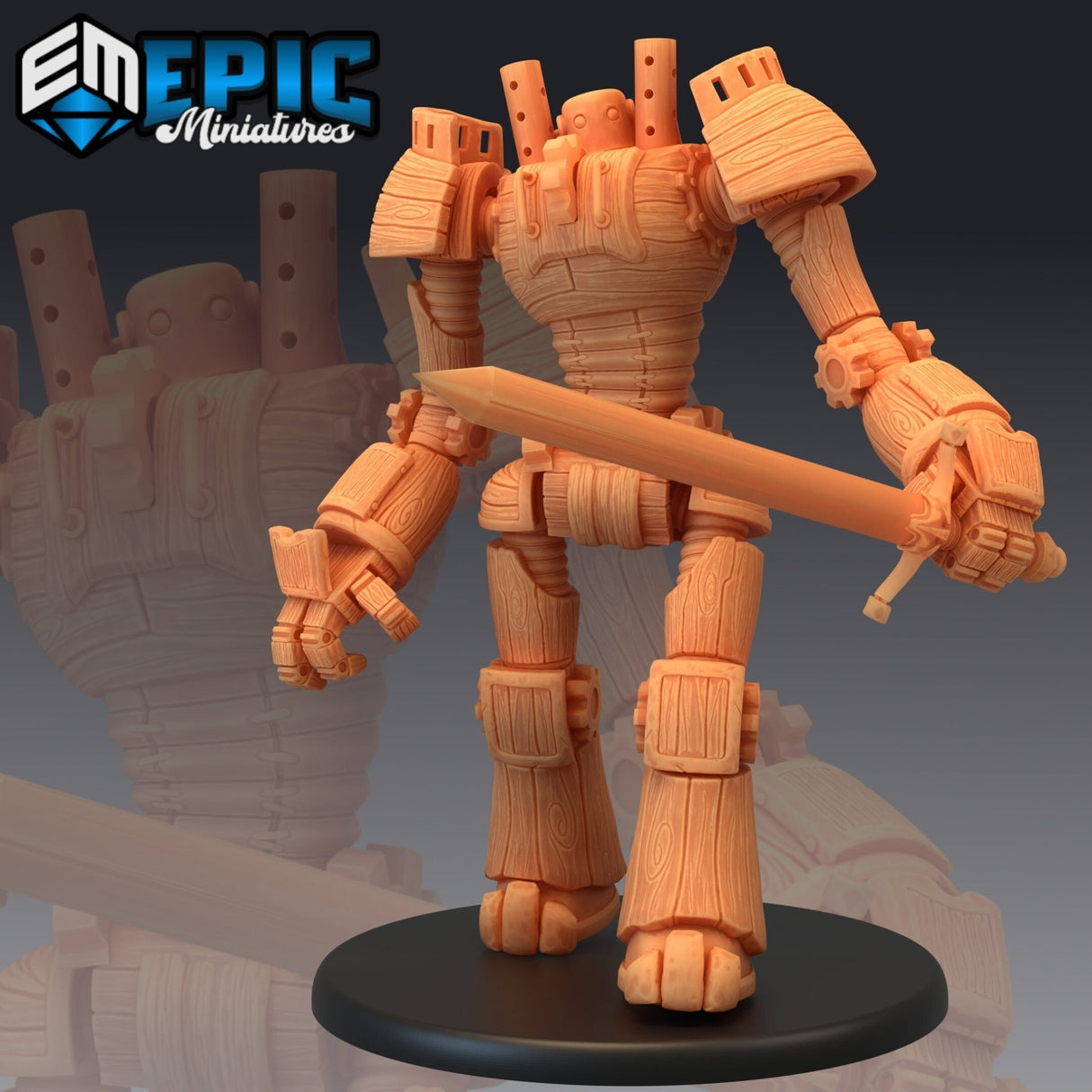 Wood Construct Miniature | Set of 3 - Tabletop RPG & D&D miniature. Perfect for wargaming & collectors