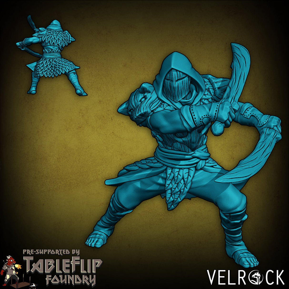 Wood Elf Stealth Miniature | H - Tabletop RPG & D&D miniature. Perfect for wargaming & collectors