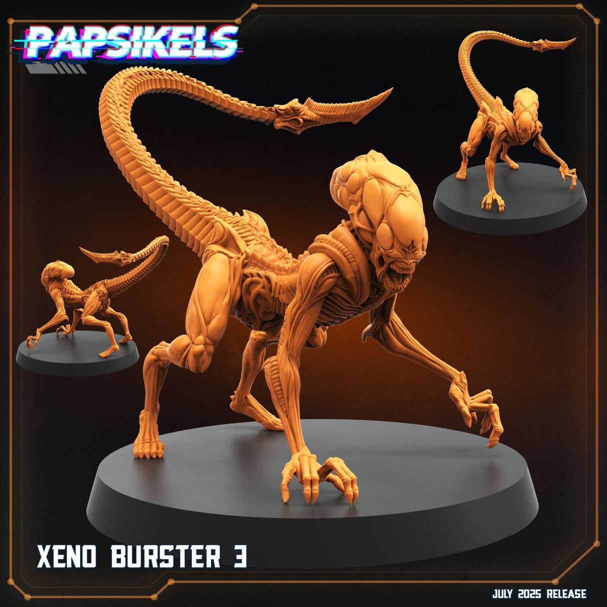Xeno Burster Alien | Xeno Burster 3 - Tabletop RPG & D&D miniature. Perfect for wargaming & collectors