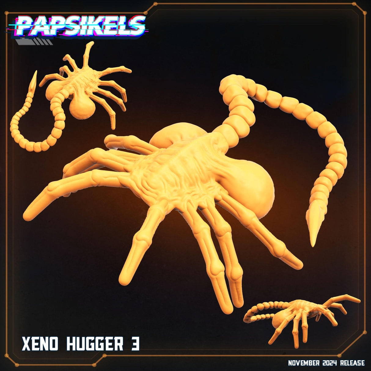 Xeno Hugger Miniature | Hugger 3 - Tabletop RPG & D&D miniature. Perfect for wargaming & collectors