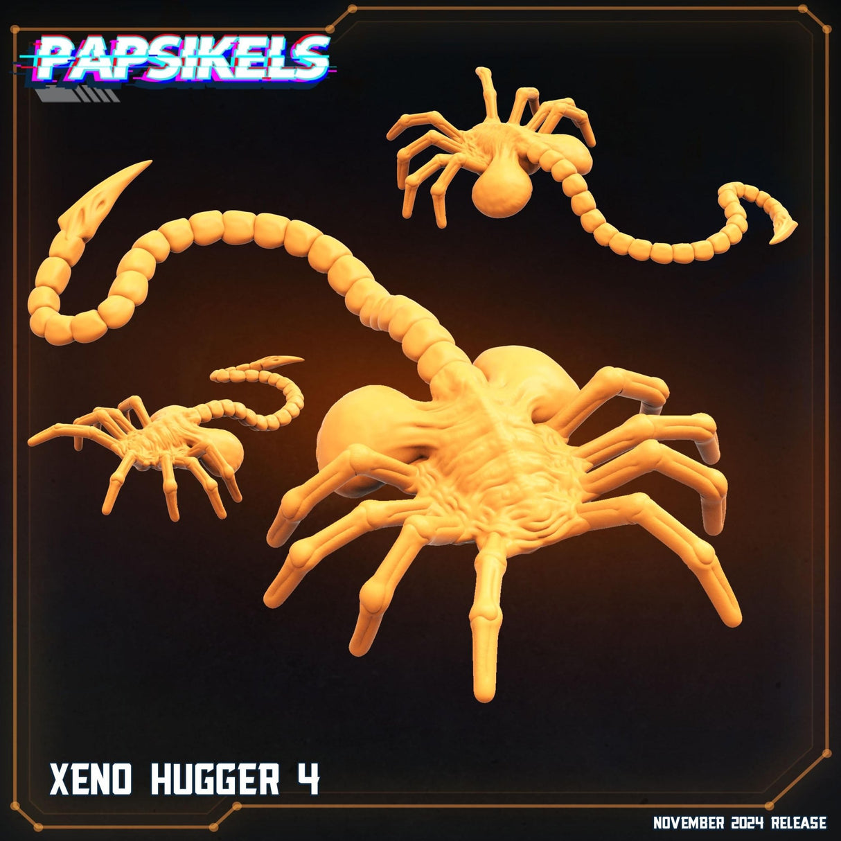 Xeno Hugger Miniature | Hugger 4 - Tabletop RPG & D&D miniature. Perfect for wargaming & collectors