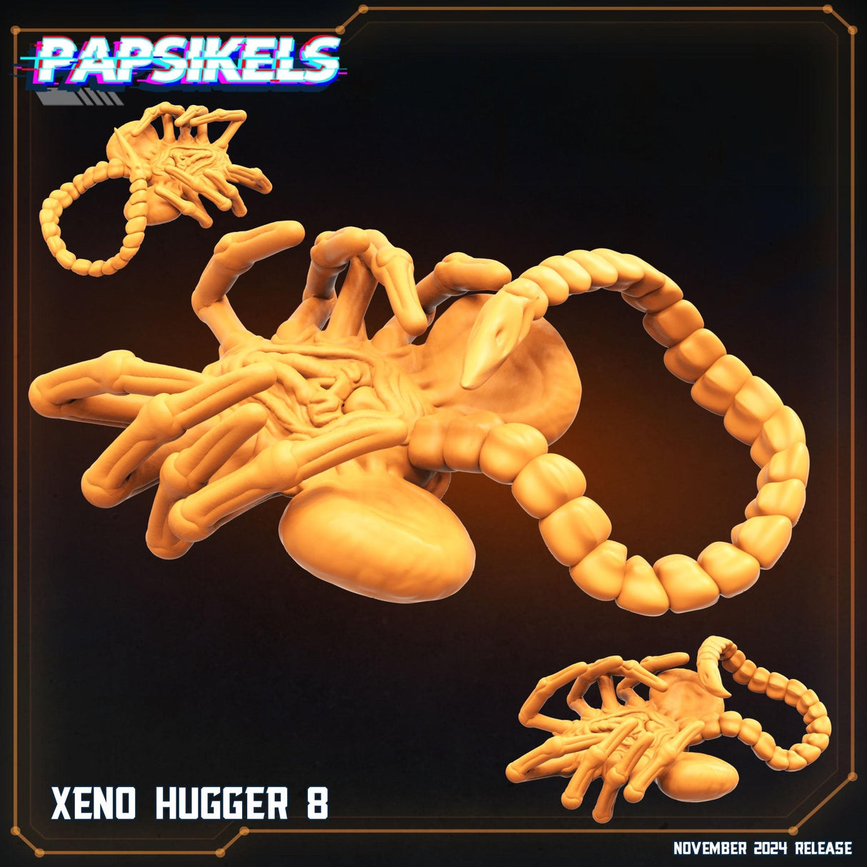 Xeno Hugger Miniature | Hugger 8 - Tabletop RPG & D&D miniature. Perfect for wargaming & collectors