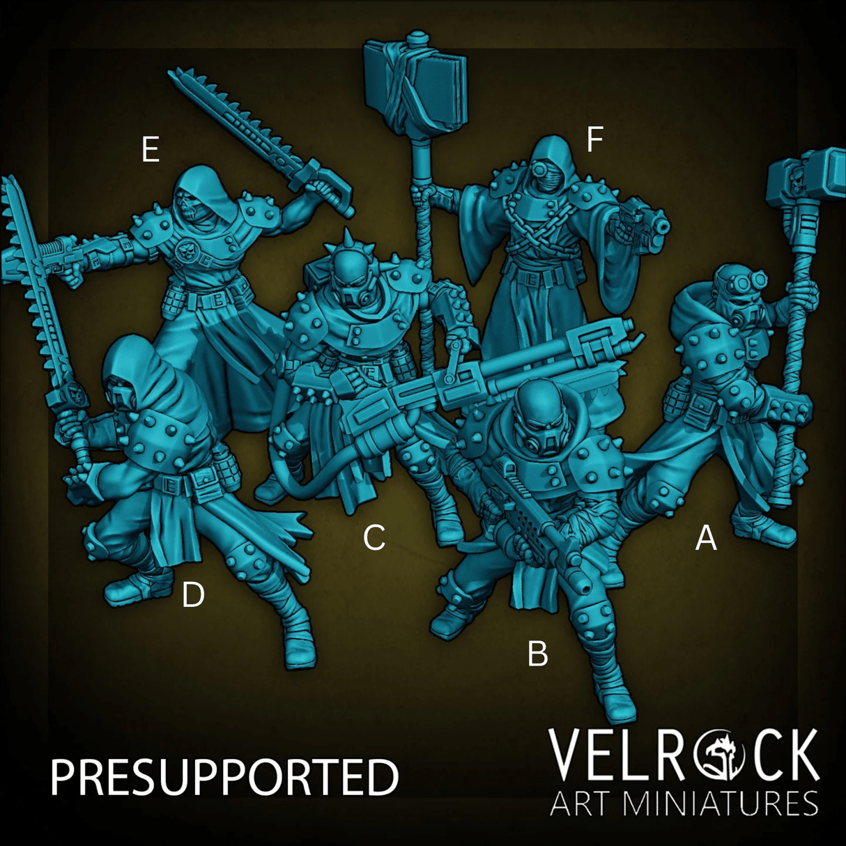 Zealot Mad Evil Choas Miniature | Set of 6 - Tabletop RPG & D&D miniature. Perfect for wargaming & collectors