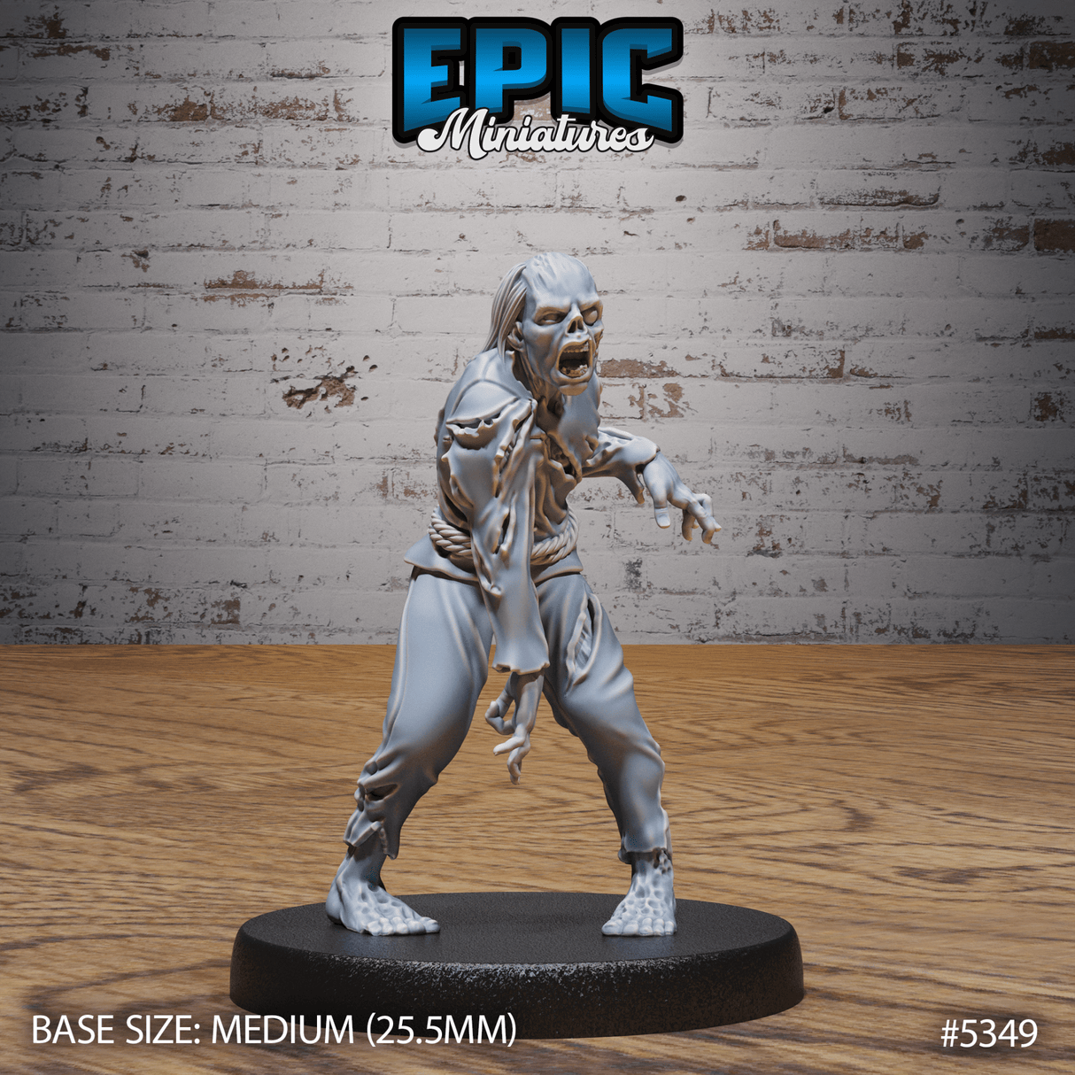 Zombie Villager Miniature | A - Tabletop RPG & D&D miniature. Perfect for wargaming & collectors