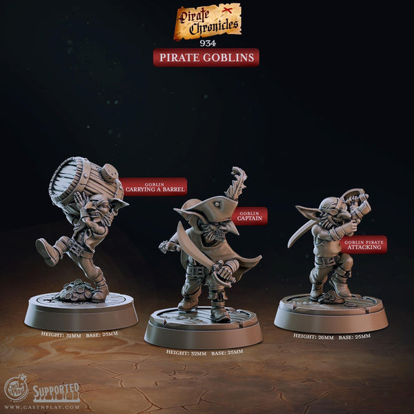 Goblin Pirate Miniatures Sea Crew Fantasy D&D Tabletop UK