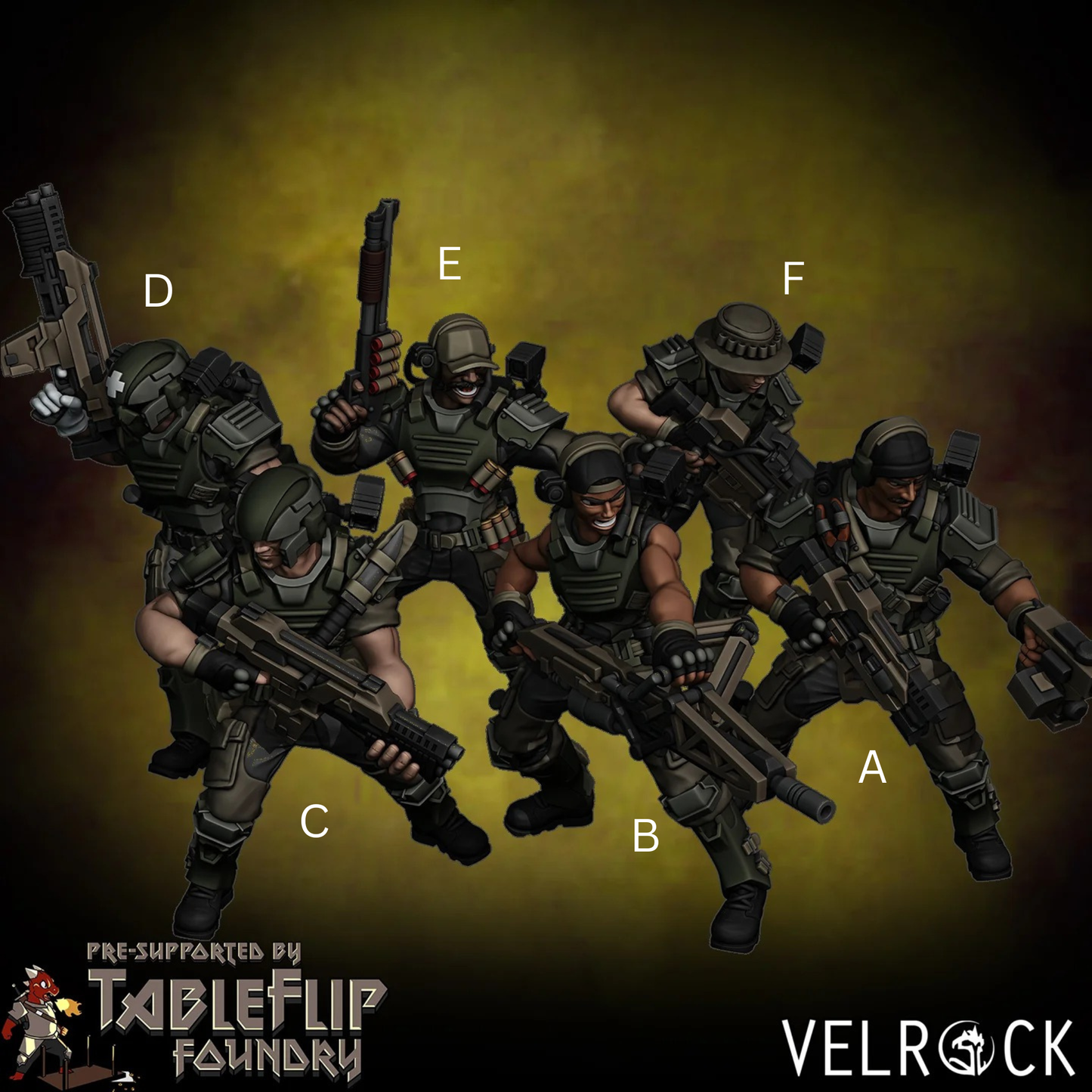 Colonial Marine squad Miniature