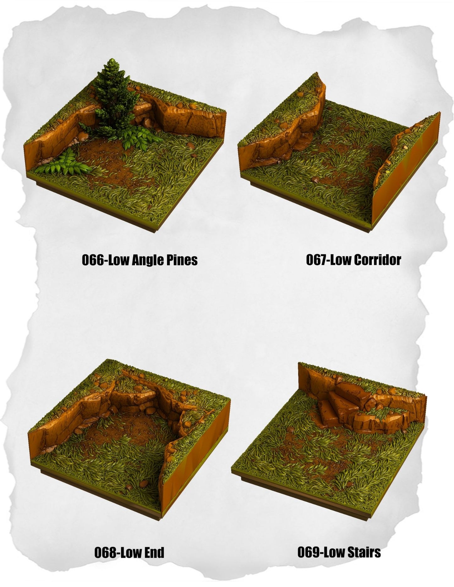 Highland Tiles – Low Angle Pack (MH-066 to MH-069)