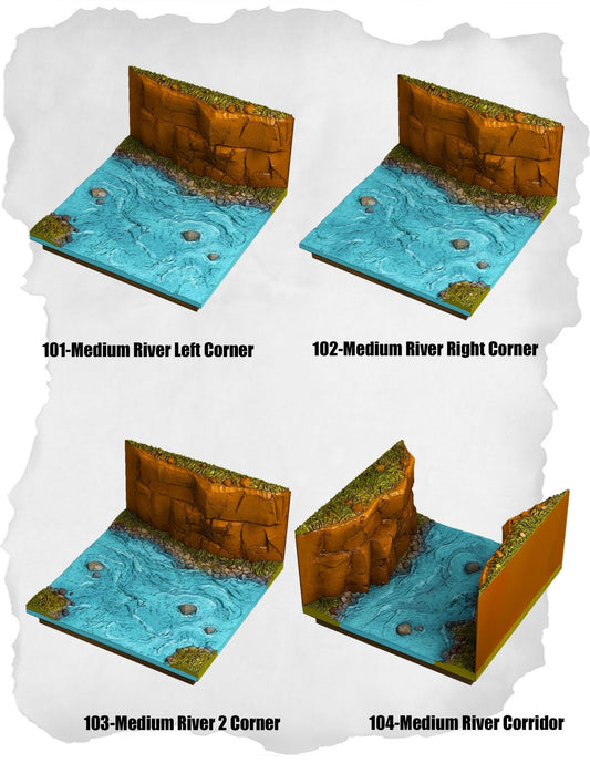 Highland Tiles – Medium River & Corridor Pack (MH-101 to MH-104)