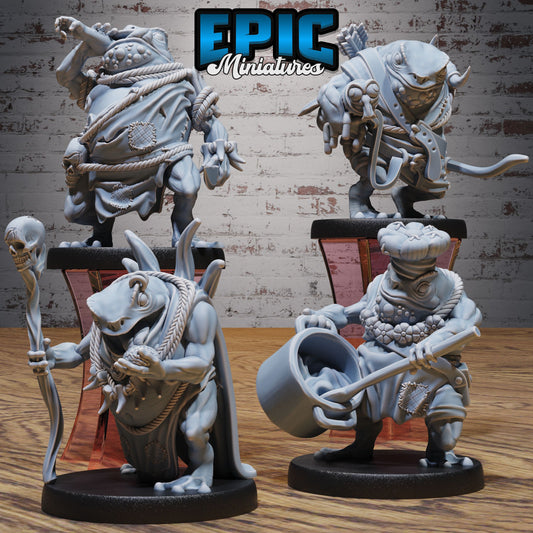 Frog folk town folk Miniature