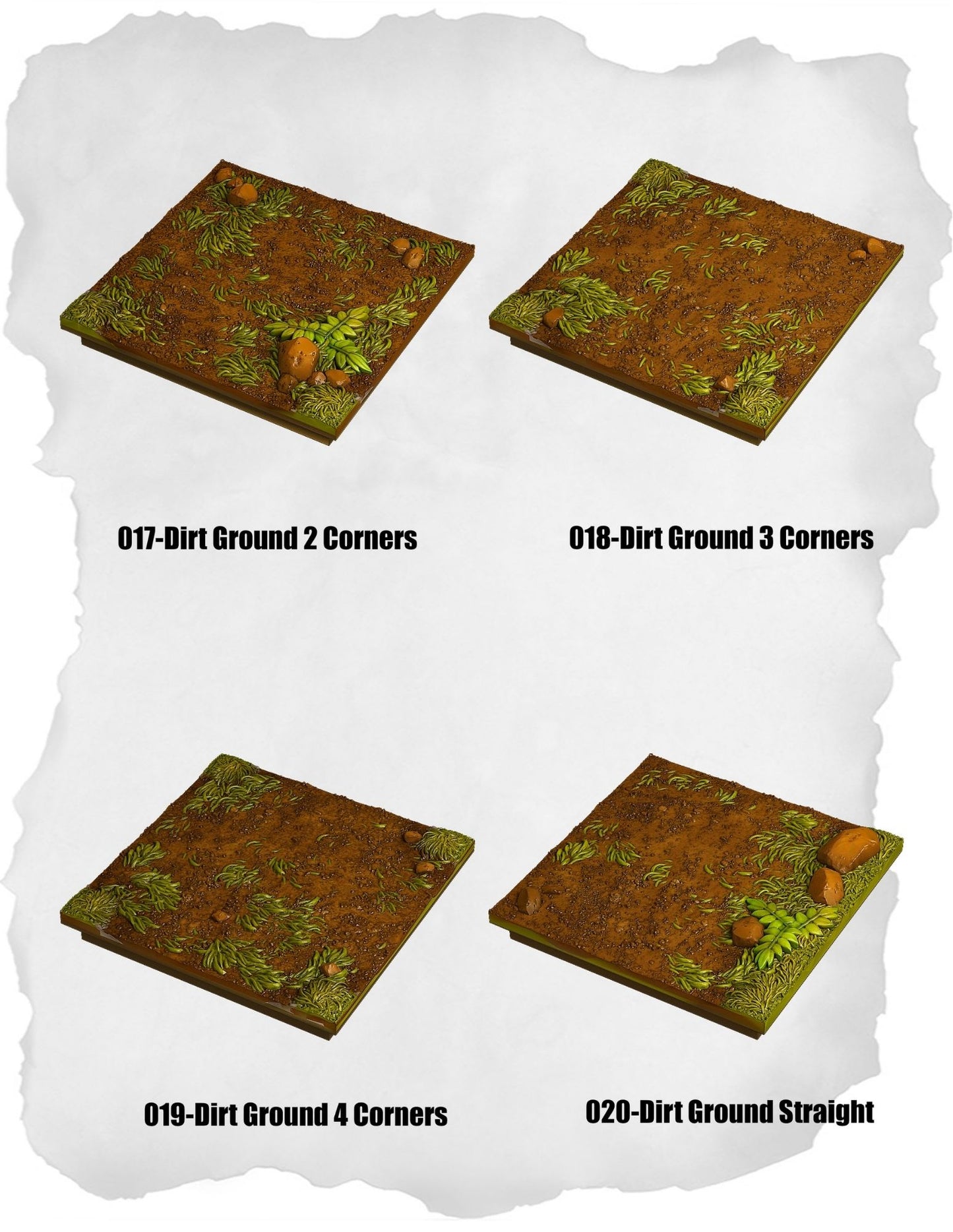 Highland Tiles – Dirt Ground Expansion Pack (MH-017 to MH-020)