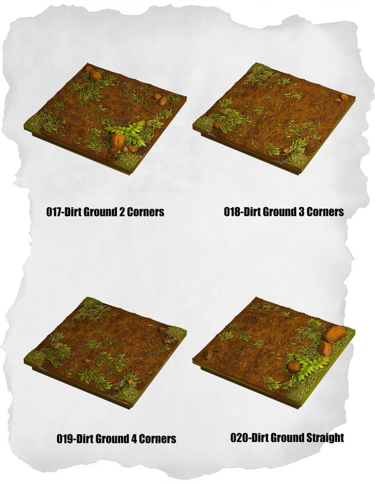 Highland Tiles – Dirt Ground Expansion Pack (MH-017 to MH-020)