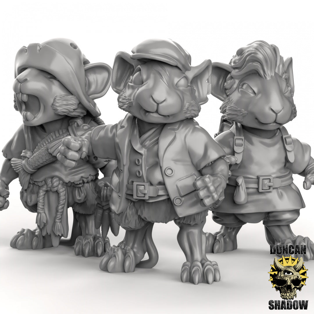 Mouse Barbarian 5 Miniature | Great For Fantasy Rpgs - Tabletop RPG & D&D miniature. Perfect for wargaming & collectors.