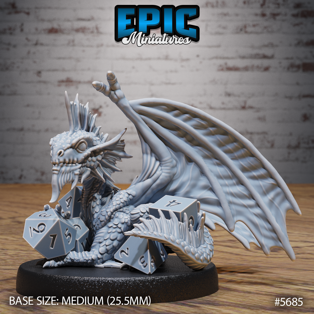 Silver Dragon Wyrmling Miniature