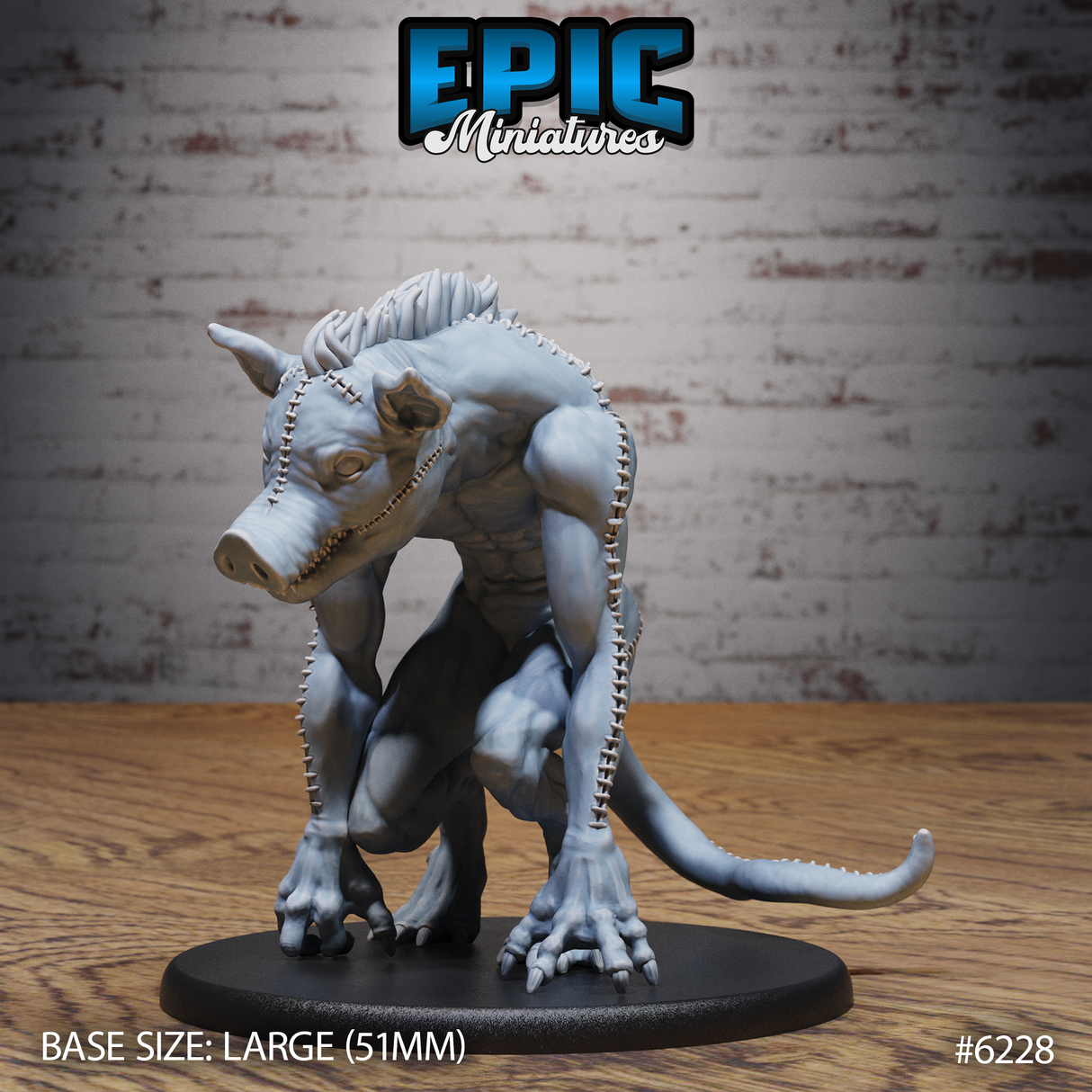 Stitched Pig Beast Miniature