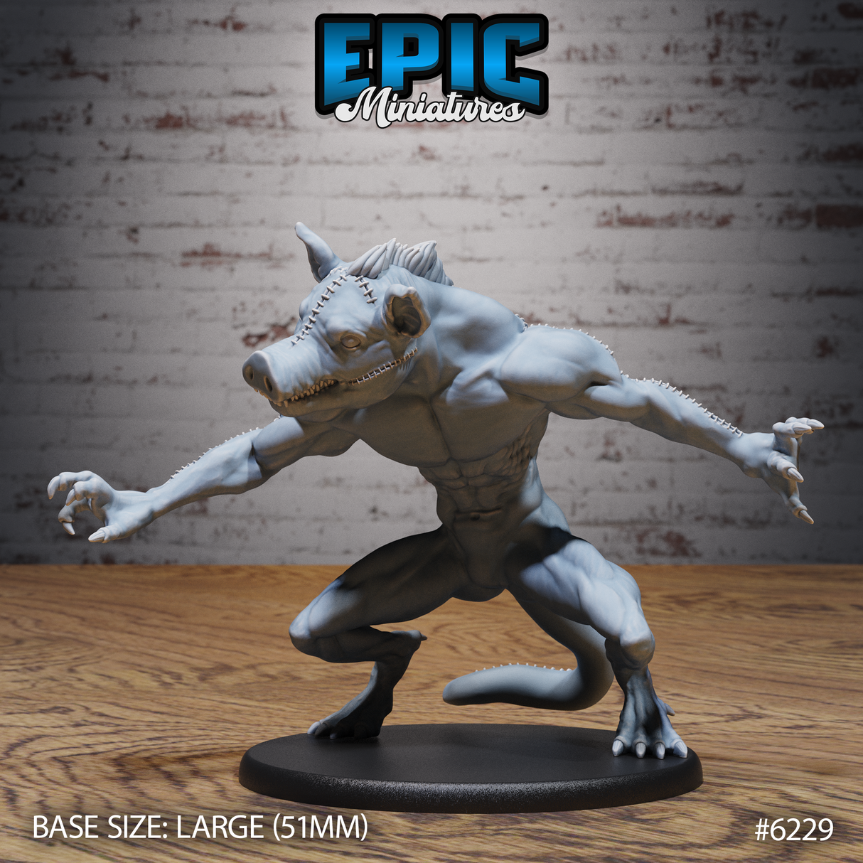 Stitched Pig Beast Miniature