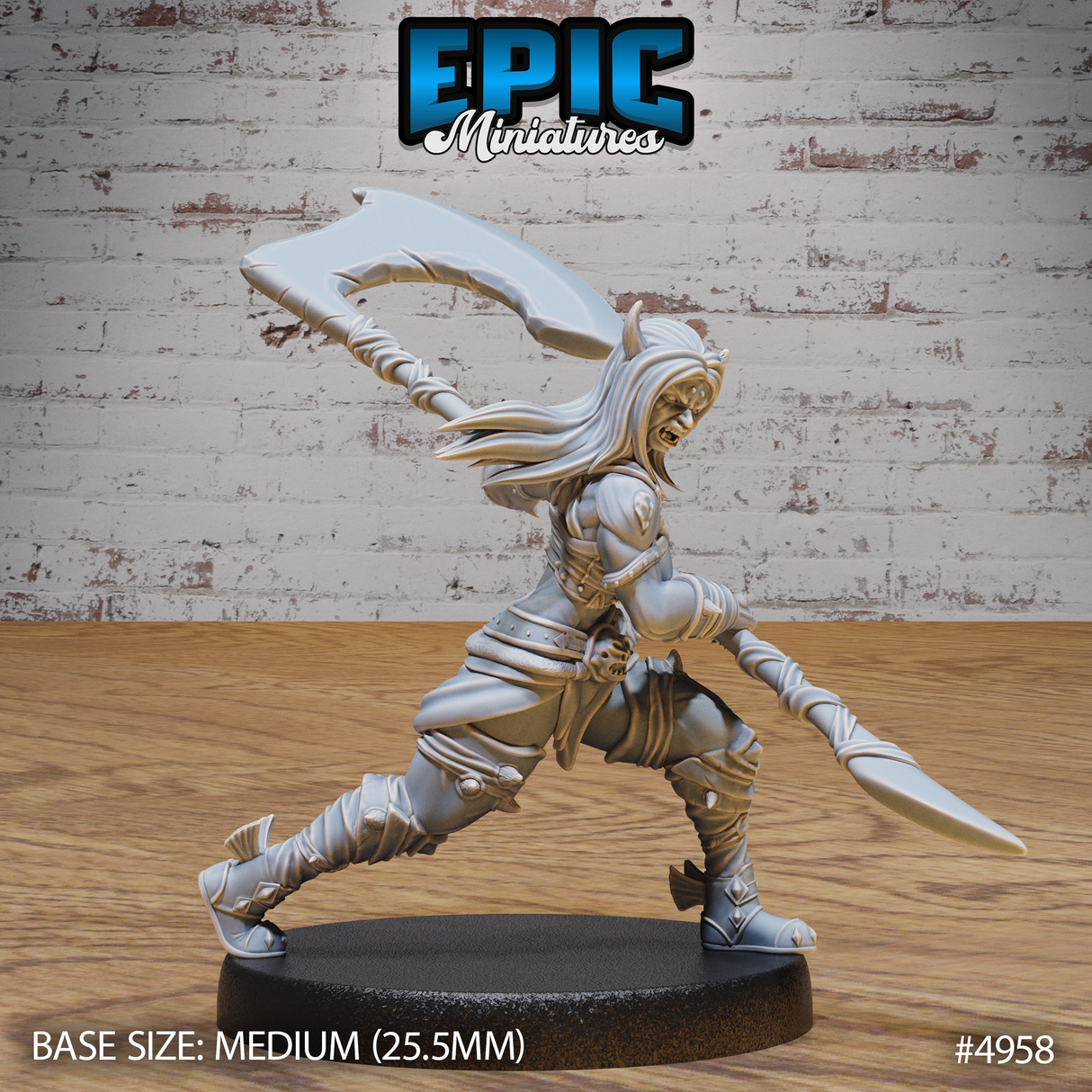Orc Tiefling Female Miniature