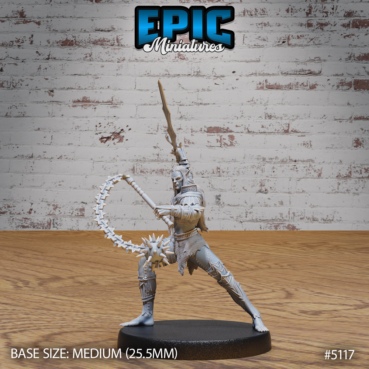 Half Drow Slave Master Miniature