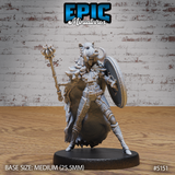 Boar Coat Warrior Lady Miniature