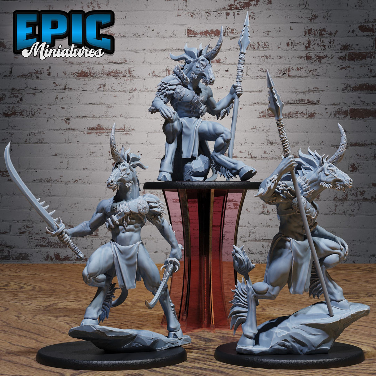 Unicorn Folk Warrior Miniature