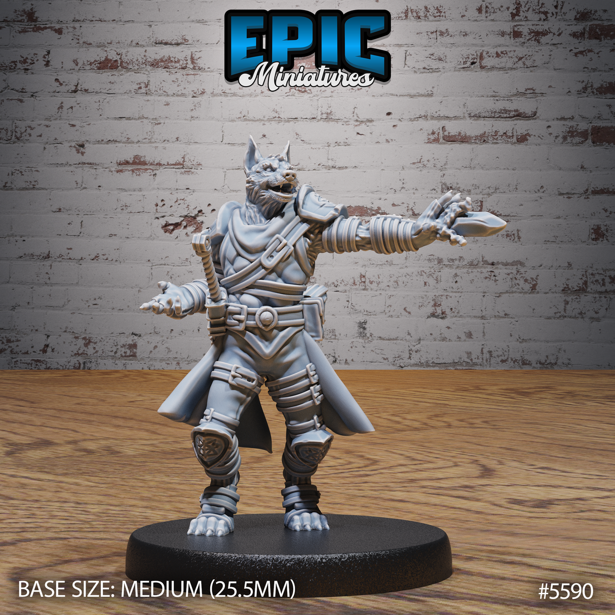 Dog Folk Adventurer Miniature