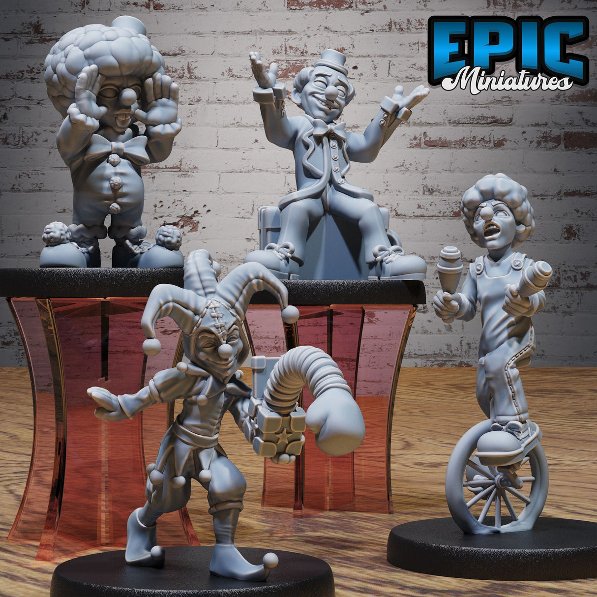 Circus Clown Character Set Miniature