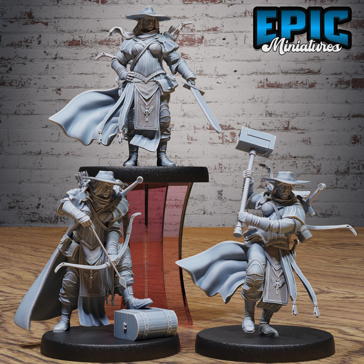 Half Orc Female Adventurer Miniature