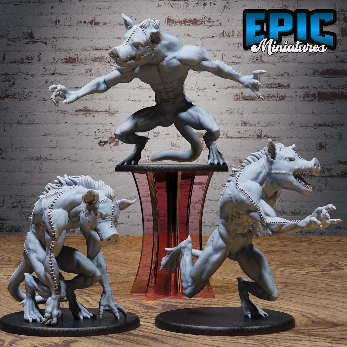 Stitched Pig Beast Miniature