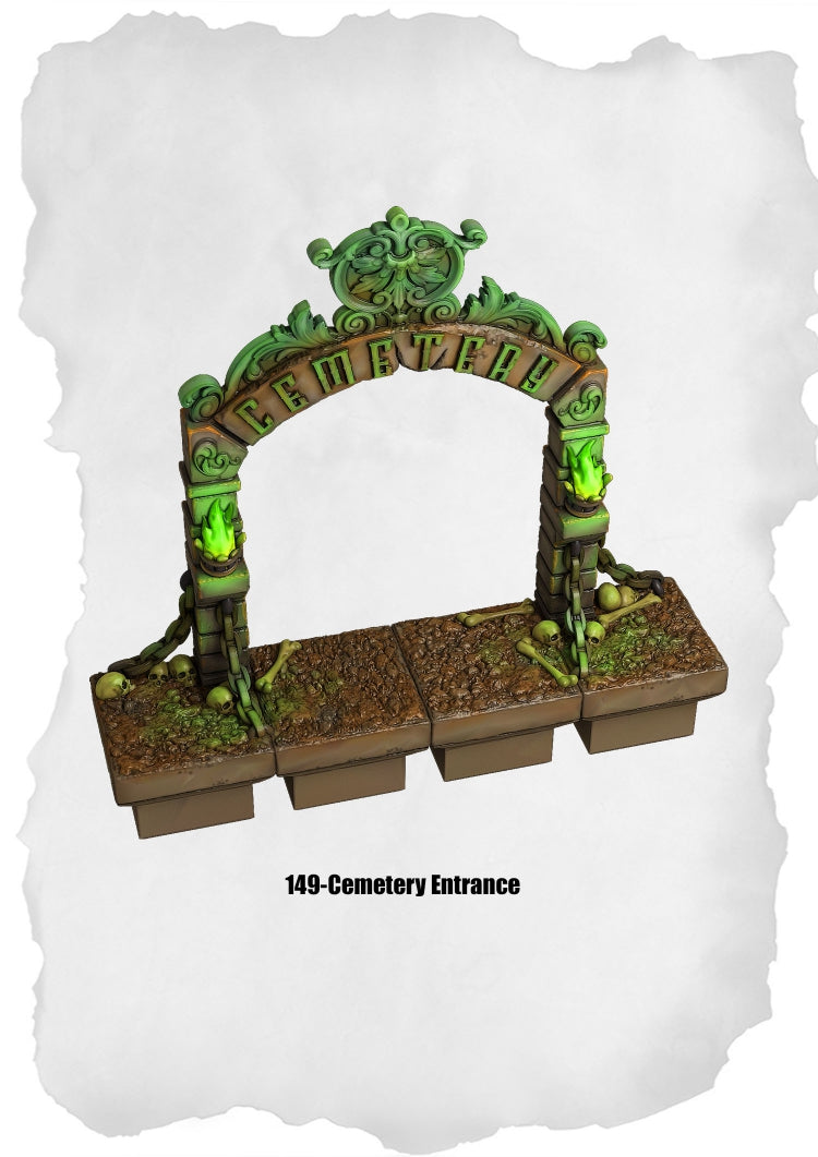 Graveyard Tiles – Mausoleum Accessories Pack (HG-148 to HG-149)