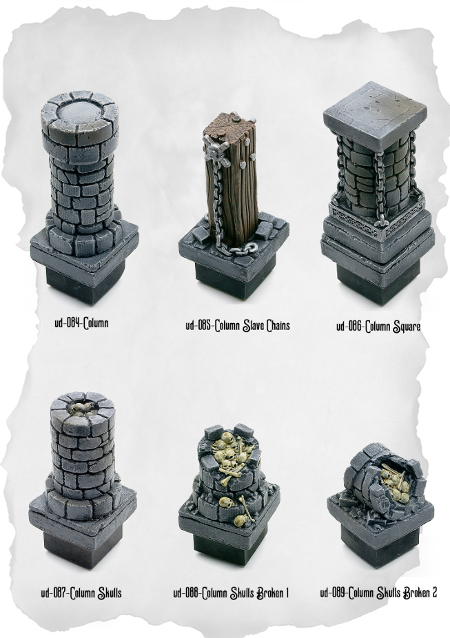 Dungeon Blocks – Columns & Ruined Structure Pack (UD-084 to UD-089)