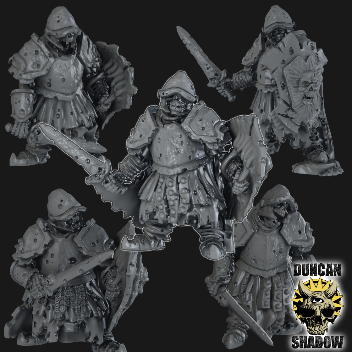 Armoured skeletons with Sword and Shields | Great For Fantasy RPGs