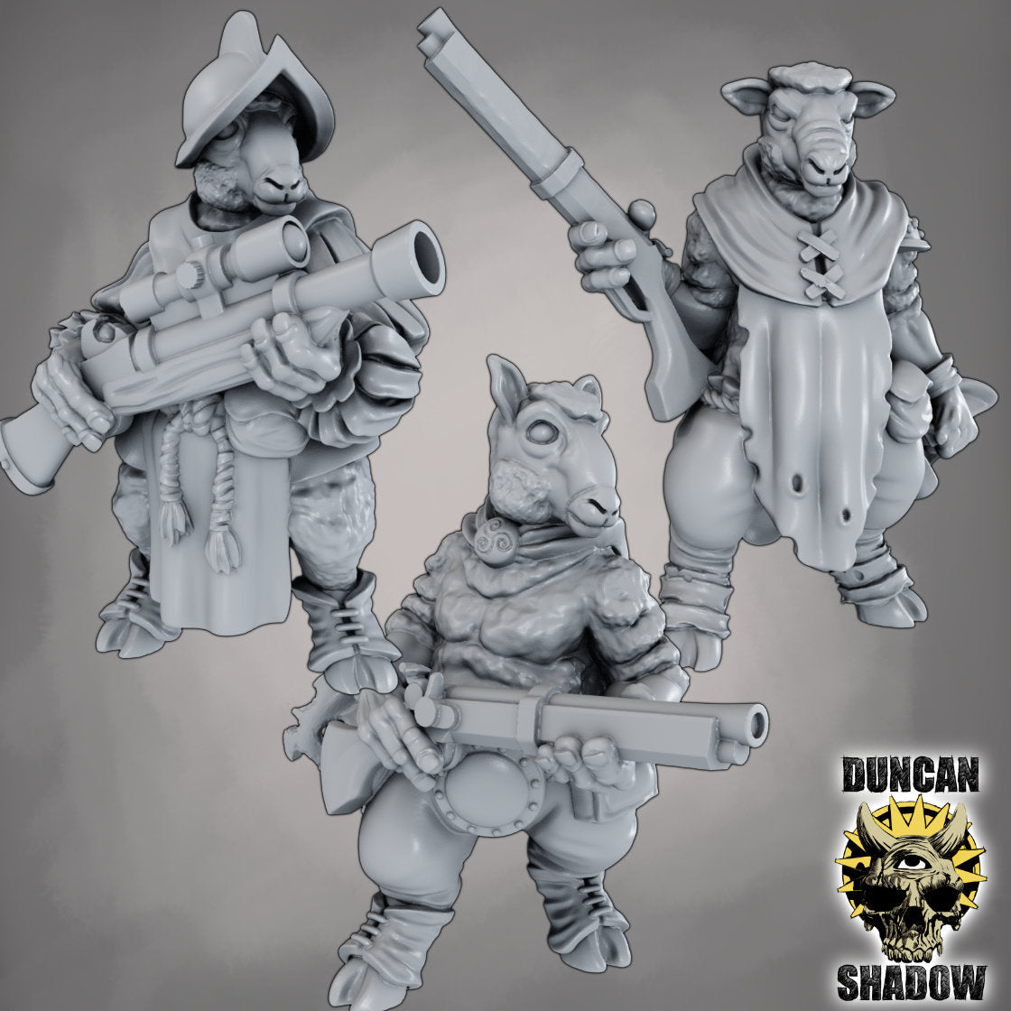 Sheep Folk with Rifles