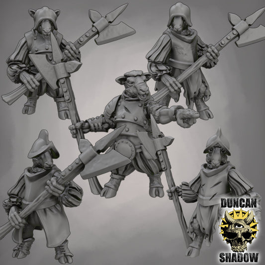 Sheep Folk with Pollaxes