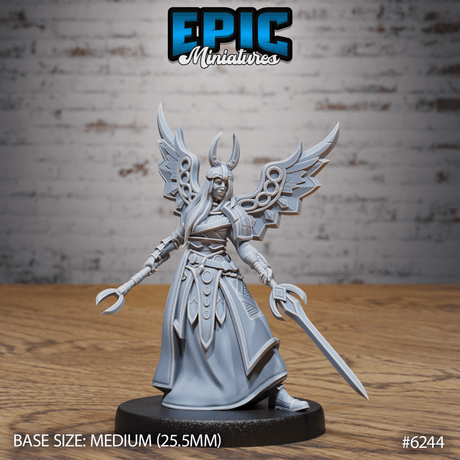 Aasimar Angel Paladin Miniature | A - Tabletop RPG & D&D miniature. Perfect for wargaming & collectors