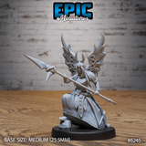 Aasimar Angel Paladin Miniature | B - Tabletop RPG & D&D miniature. Perfect for wargaming & collectors